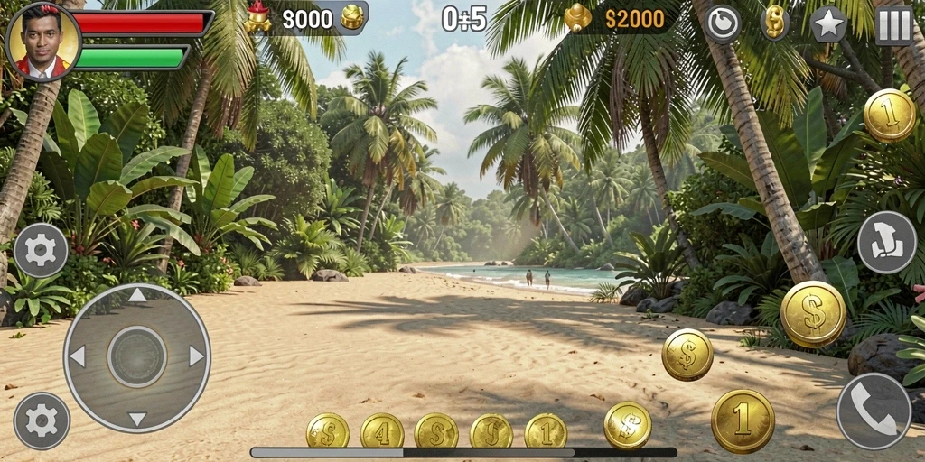 Tangkapan layar dari level pertama yang penuh warna.