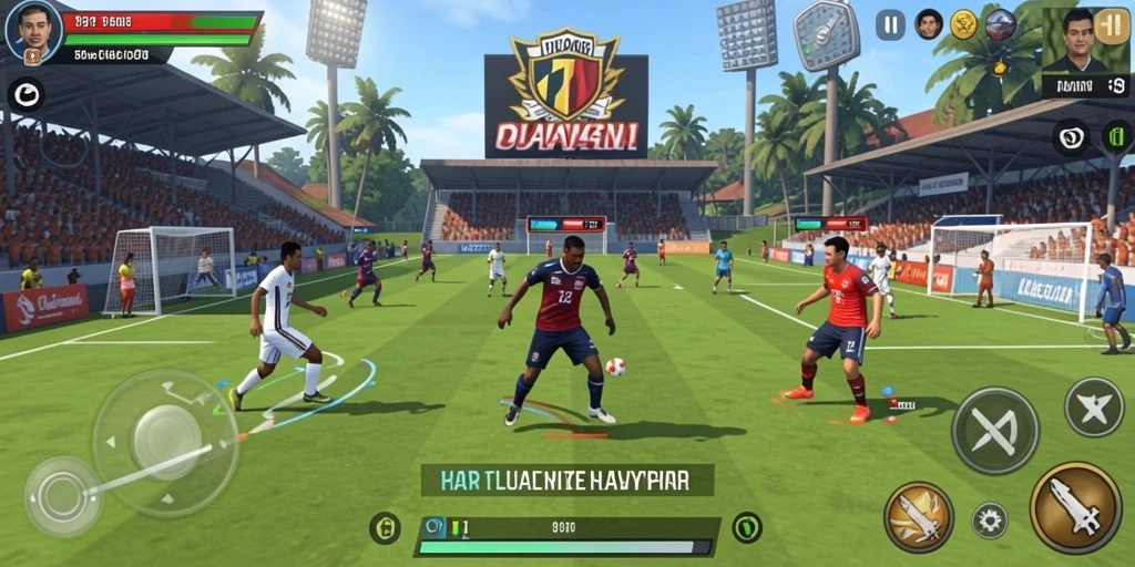 Tangkapan layar menunjukkan aksi seru dalam permainan.