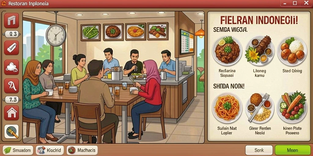 Antarmuka permainan yang mudah dipahami.